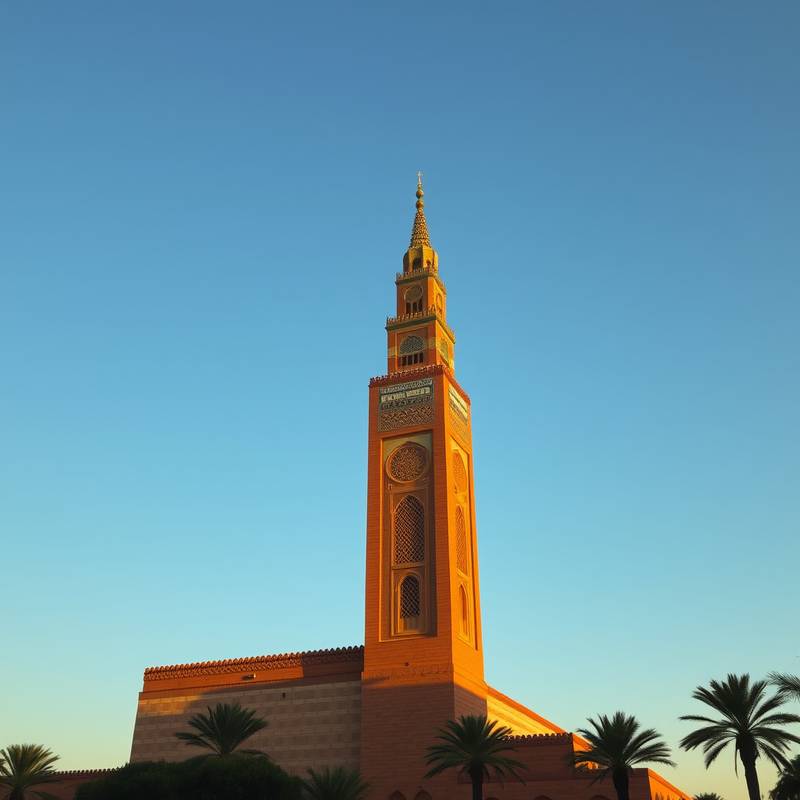 La Mezquita Koutoubia, un símbolo de Marrakech con su imponente minarete.